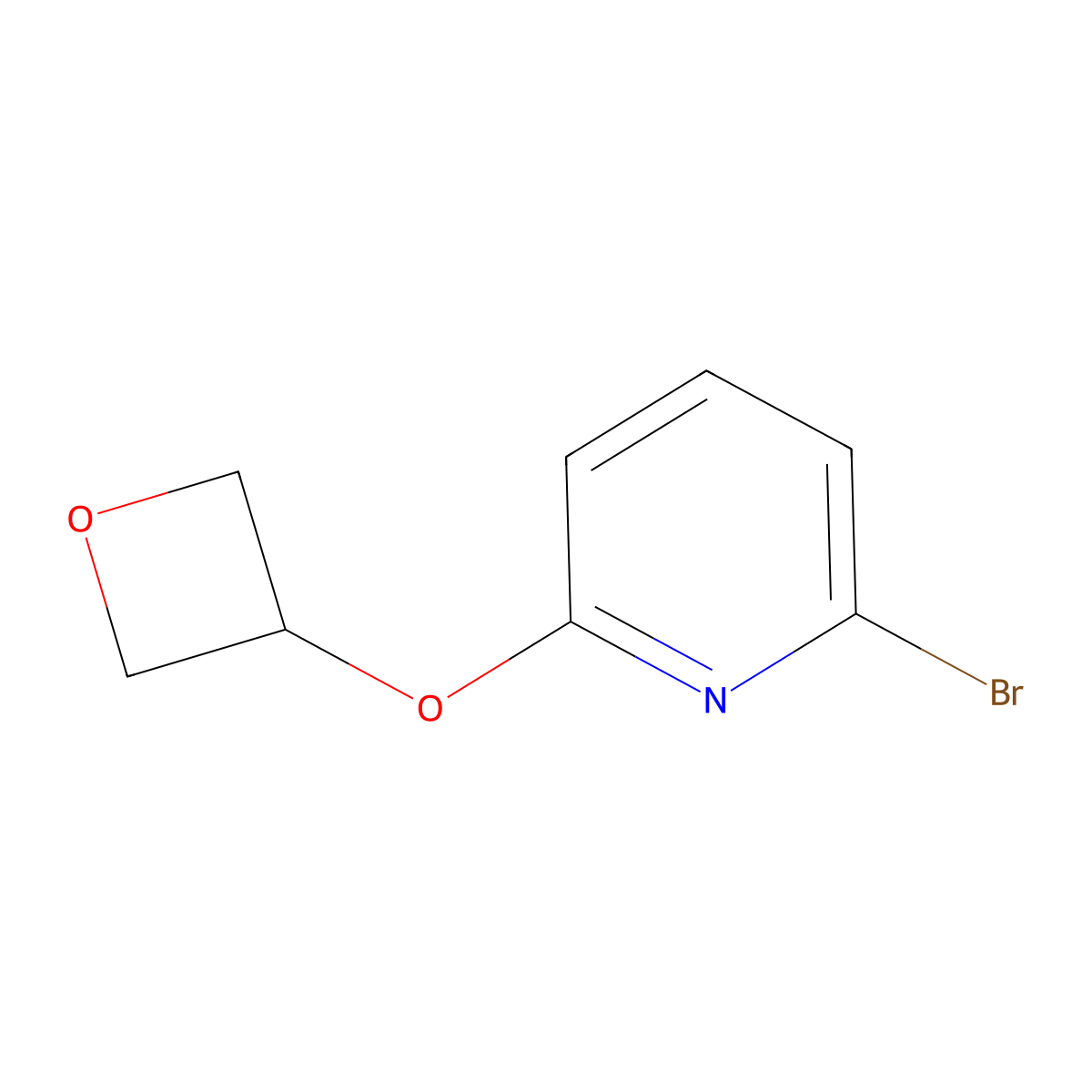 2-Bromo-6-(oxetan-3-yloxy)pyridine molecular structure, CAS 1600675-42-0