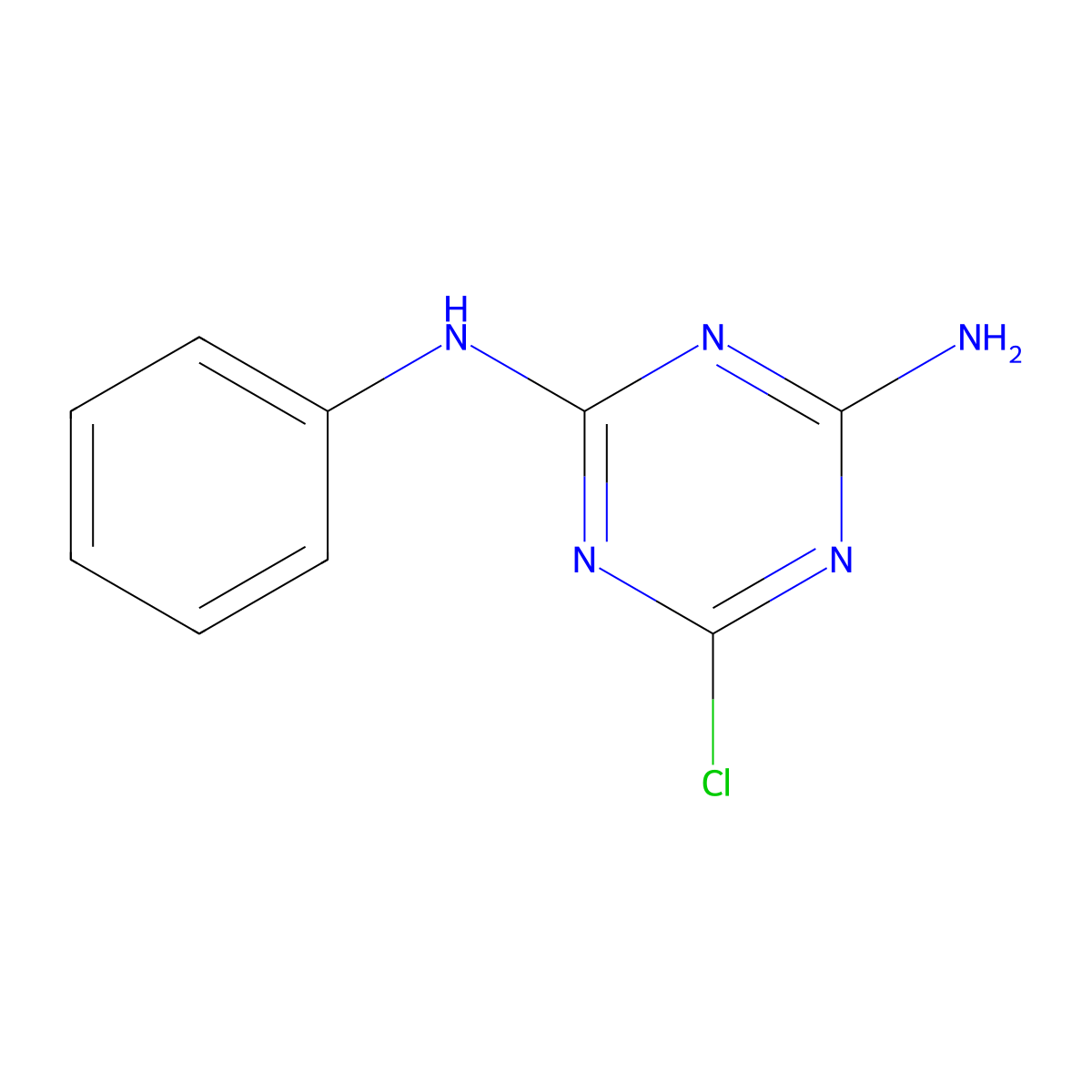 6-chloro-N-phenyl-1,3,5-triazine-2,4-diamine molecular structure, CAS 16007-72-0