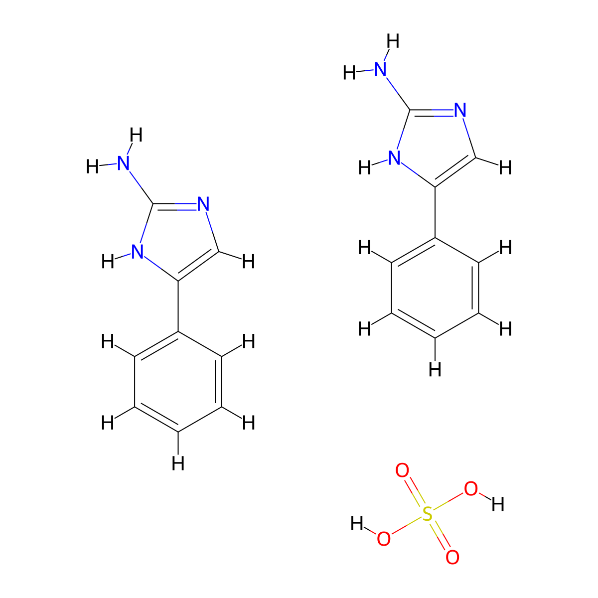 4-Phenyl-1H-imidazol-2-amine hemisulfate molecular structure, CAS 160072-56-0