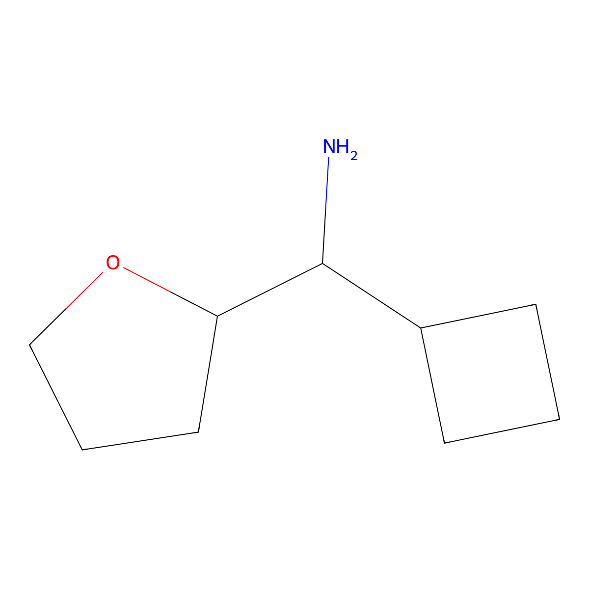 Cyclobutyl(oxolan-2-yl)methanamine molecular structure, CAS 1600767-39-2