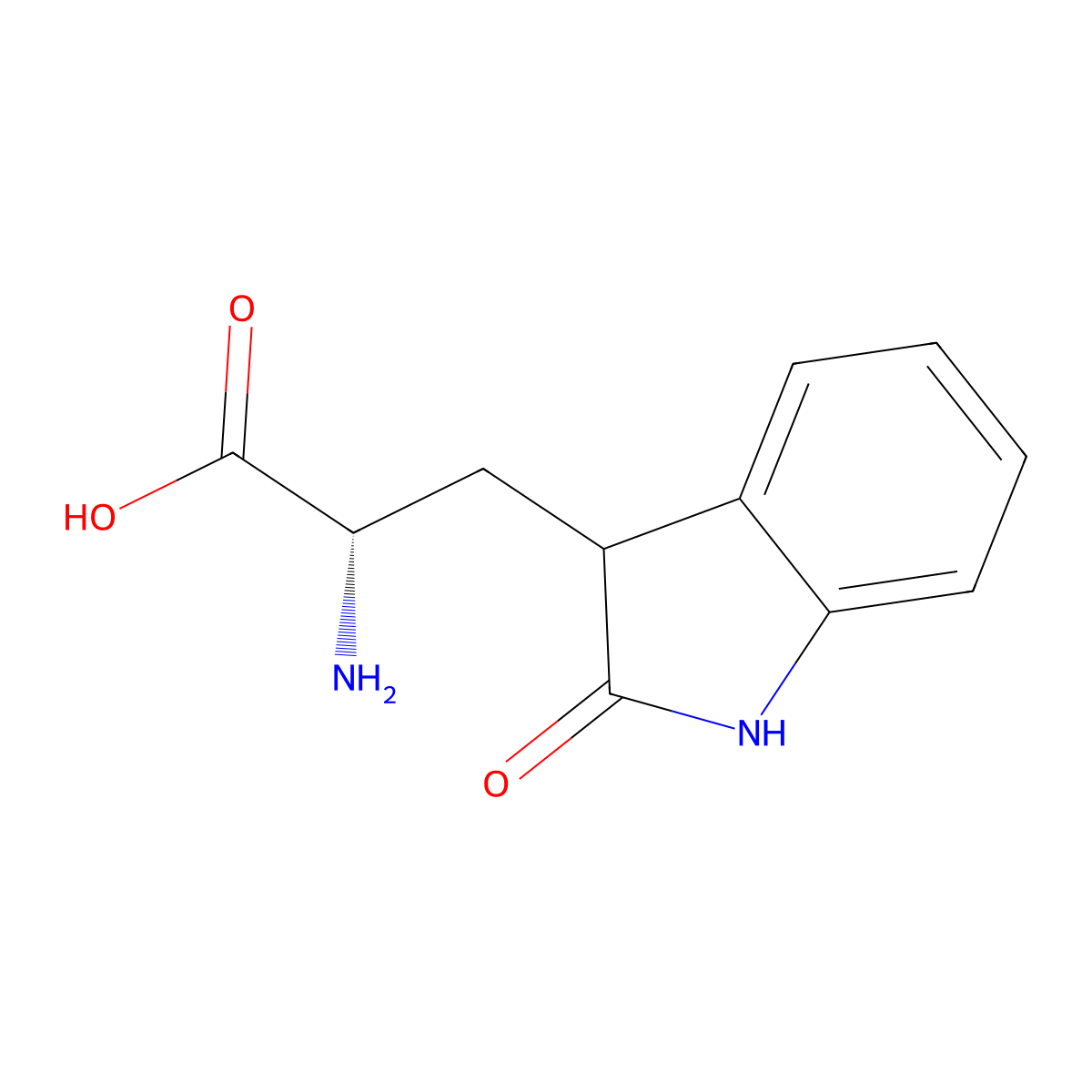 beta-3-Oxindolylalanine molecular structure, CAS 16008-59-6