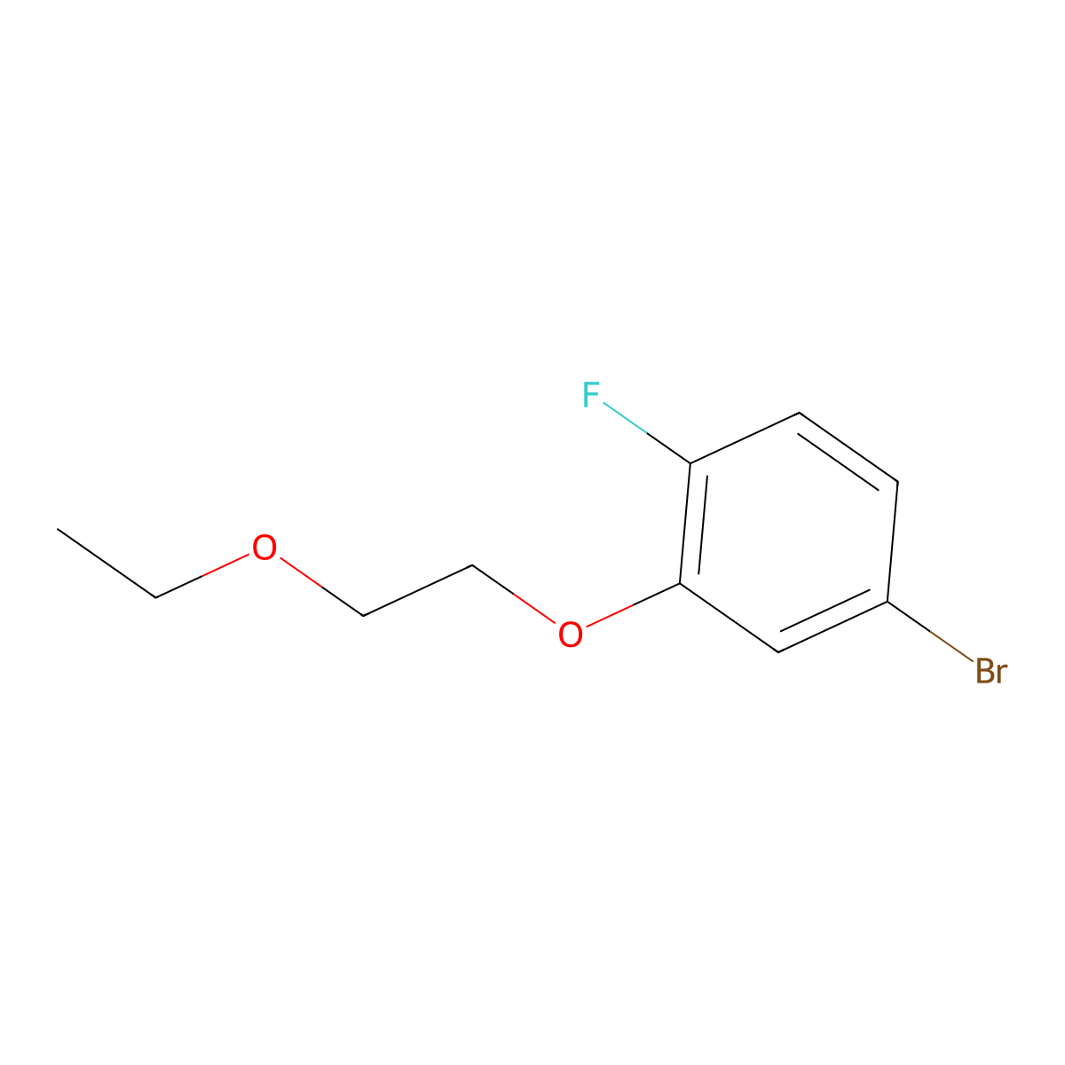 4-Bromo-2-(2-ethoxyethoxy)-1-fluorobenzene molecular structure, CAS 1600845-57-5