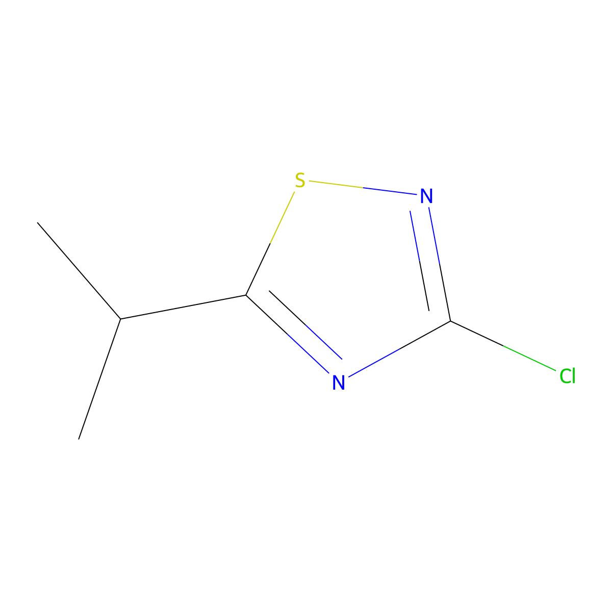 3-Chloro-5-(propan-2-yl)-1,2,4-thiadiazole molecular structure, CAS 1600849-85-1
