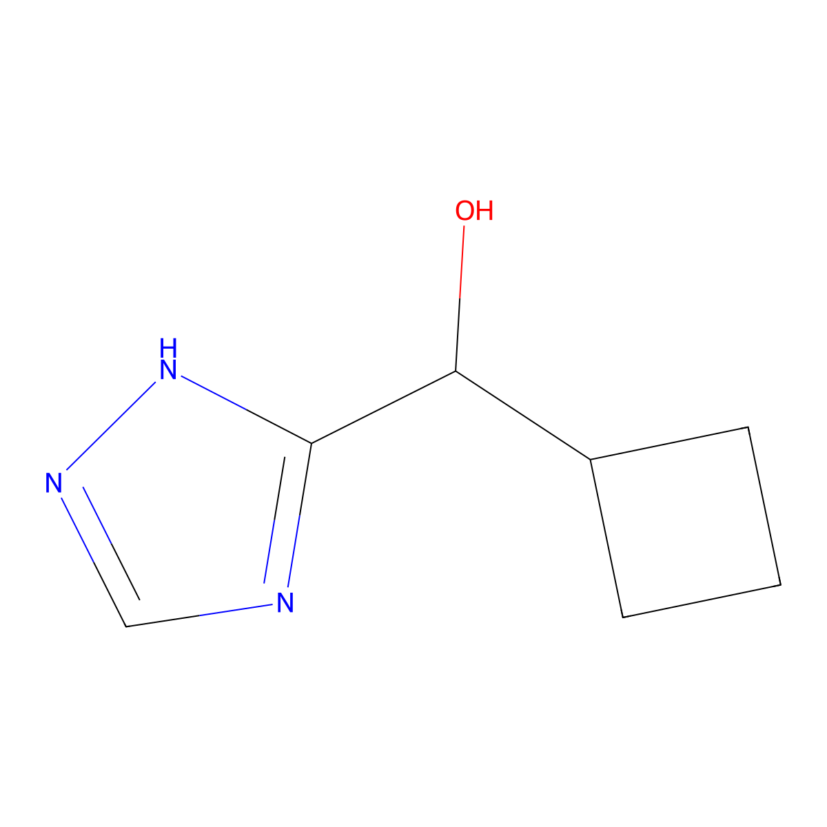 cyclobutyl(4H-1,2,4-triazol-3-yl)methanol molecular structure, CAS 1600859-54-8