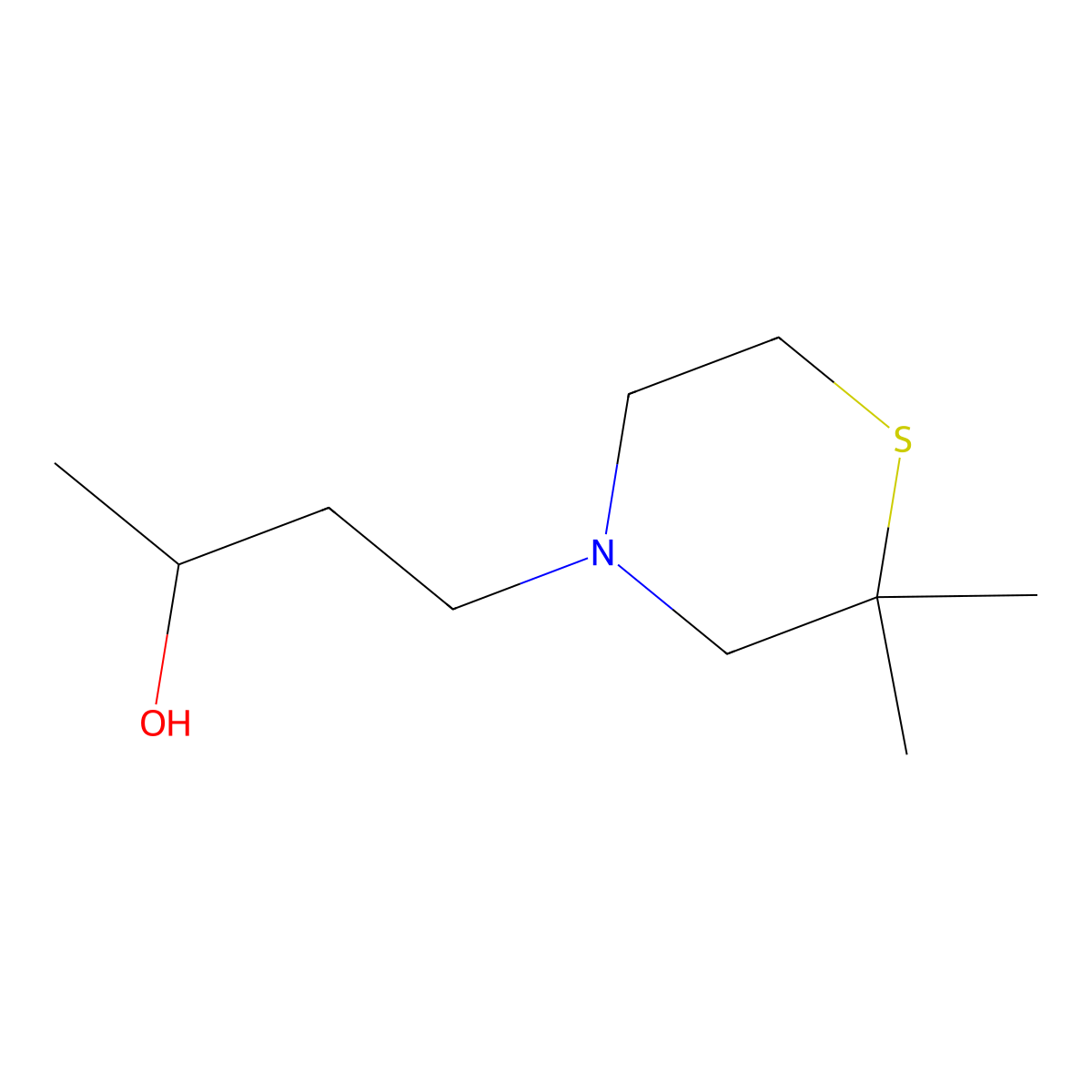 4-(2,2-Dimethylthiomorpholin-4-yl)butan-2-ol molecular structure, CAS 1600877-83-5