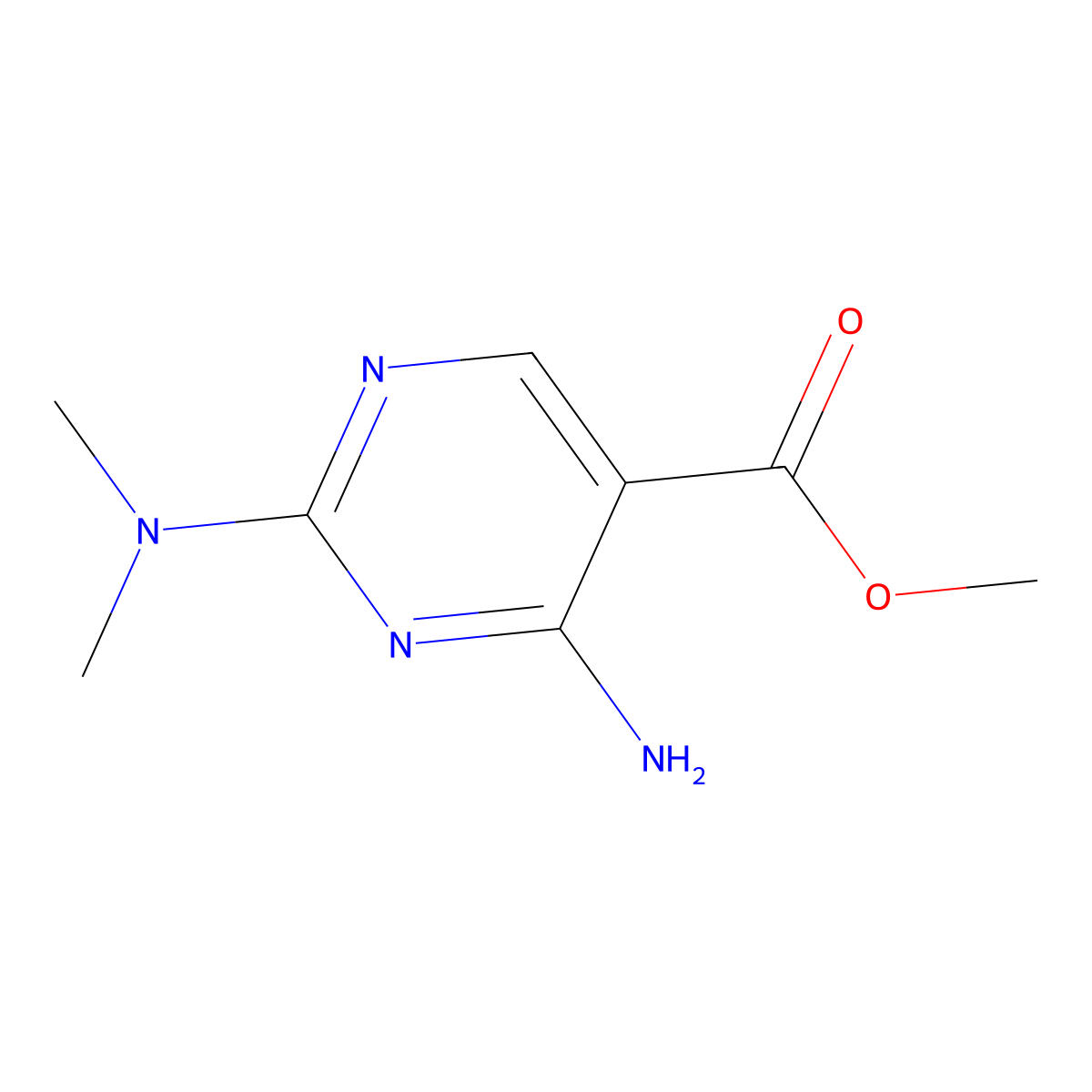 Methyl 2-(dimethylamino)-4-imino-1,4-dihydropyrimidine-5-carboxylate molecular structure, CAS 1600893-00-2
