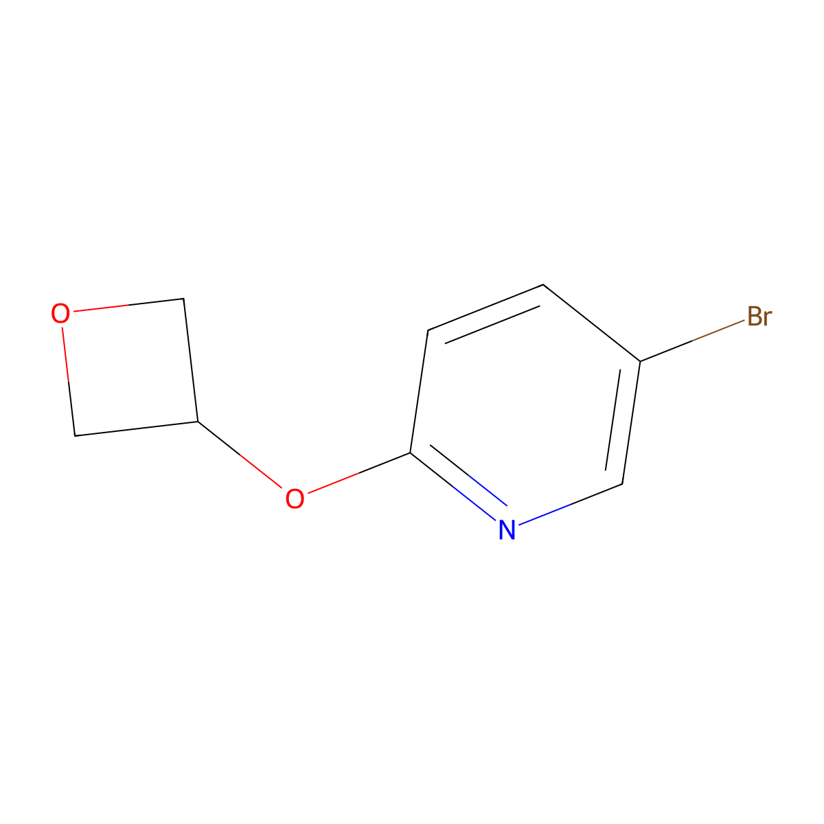 5-BRomo-2-(oxetan-3-yloxy)pyridine molecular structure, CAS 1600912-06-8