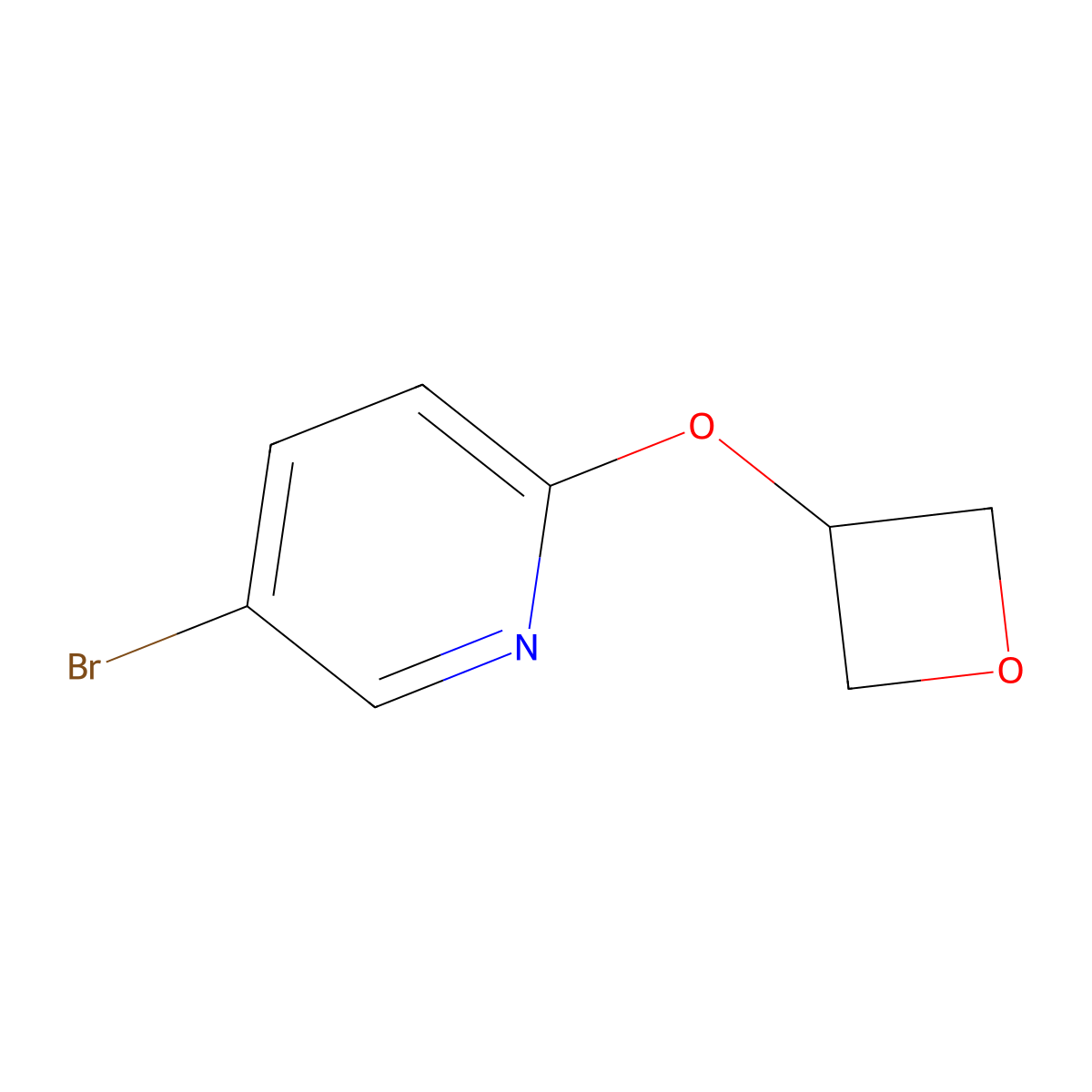 5-BRomo-2-(oxetan-3-yloxy)pyridine molecular structure, CAS 1600912-06-8