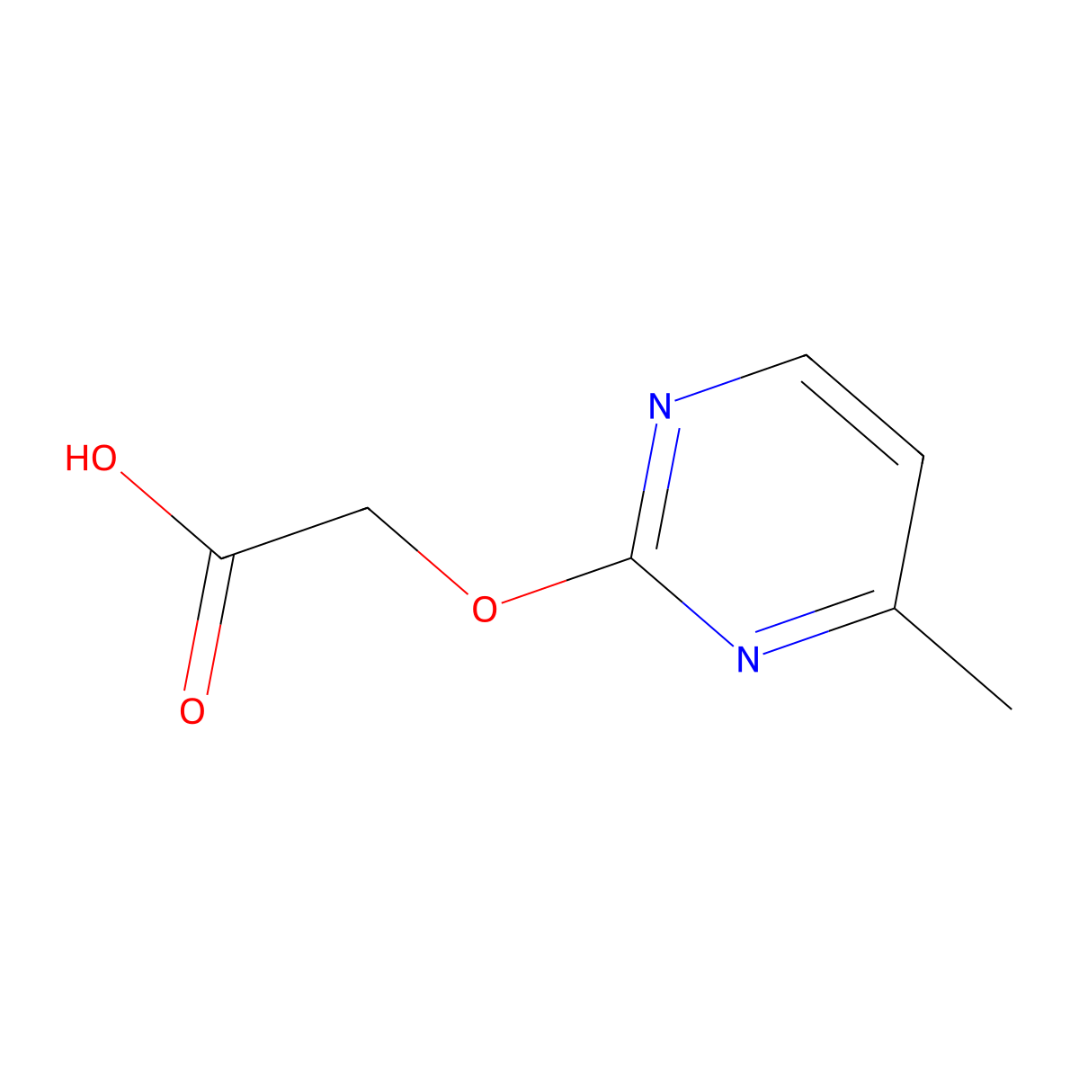 2-((4-Methylpyrimidin-2-yl)oxy)acetic acid molecular structure, CAS 1600925-50-5