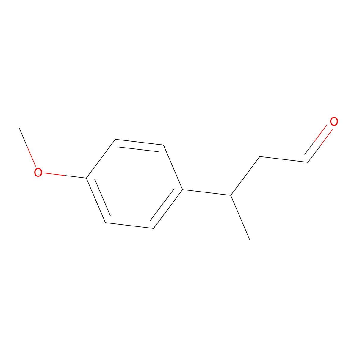 3-(4-Methoxyphenyl)butanal molecular structure, CAS 160093-24-3