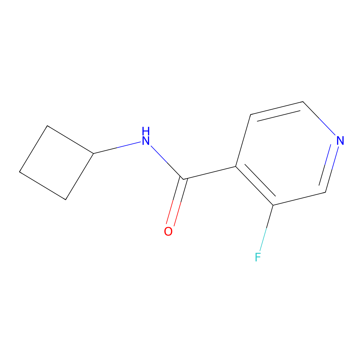 N-cyclobutyl-3-fluoropyridine-4-carboxamide molecular structure, CAS 1600939-46-5