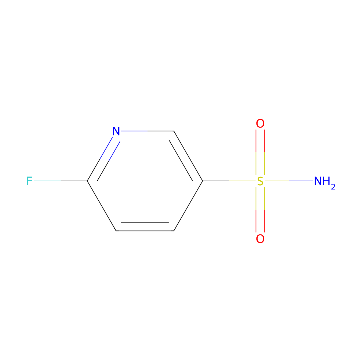 6-Fluoropyridine-3-sulfonamide molecular structure, CAS 1600939-61-4