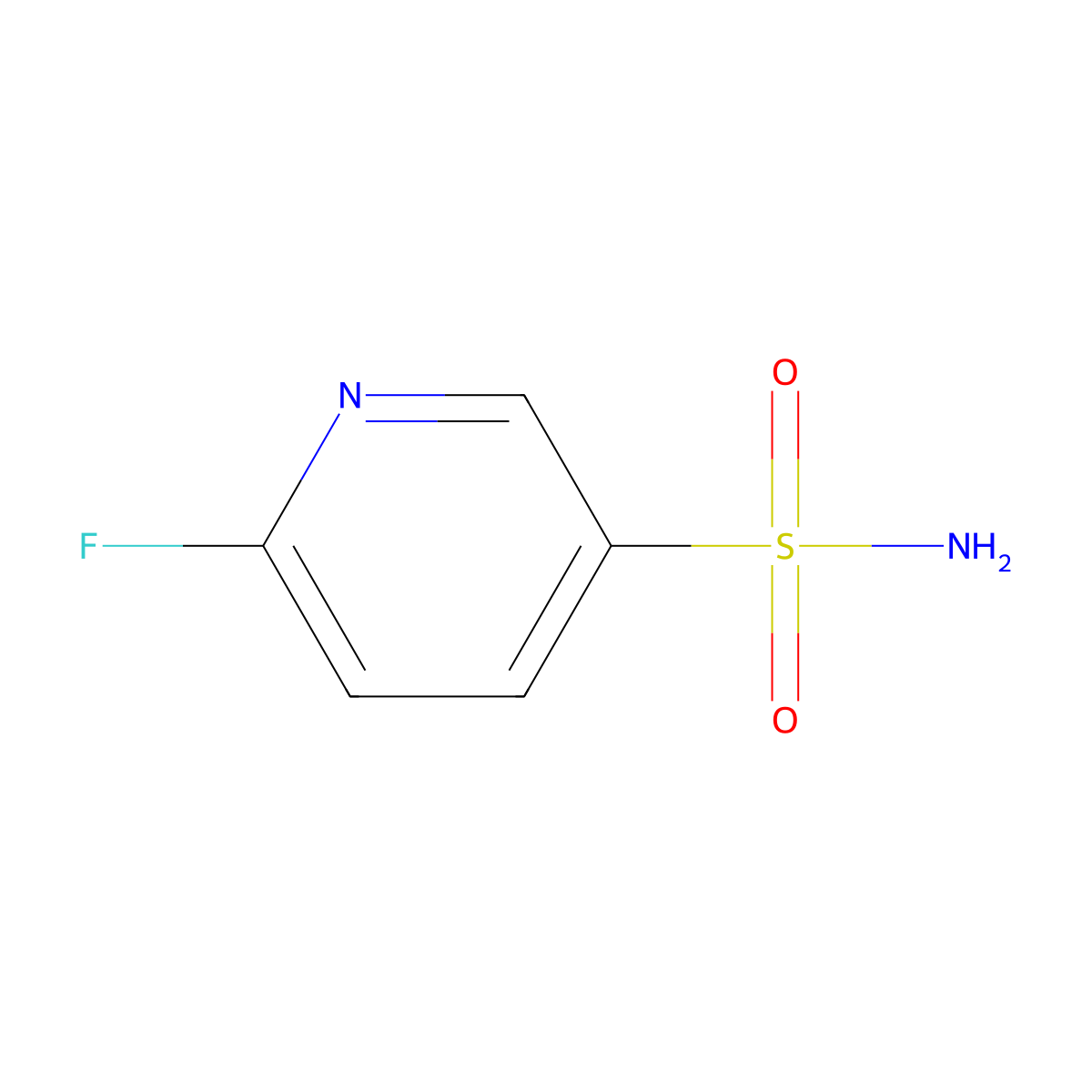 6-Fluoropyridine-3-sulfonamide molecular structure, CAS 1600939-61-4