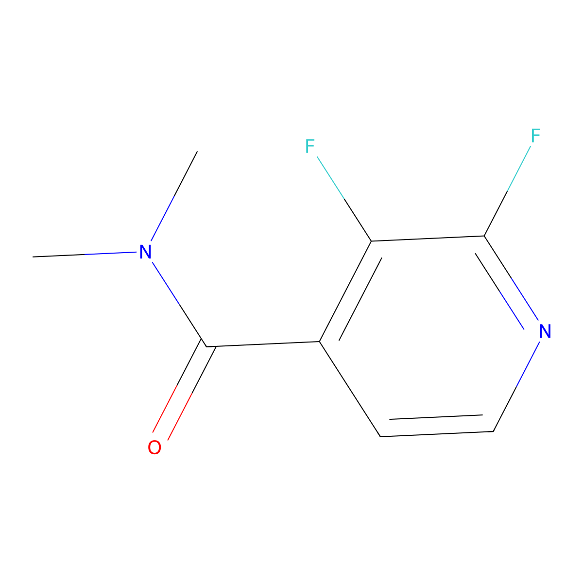 2,3-Difluoro-N,N-dimethyl-4-pyridinecarboxamide molecular structure, CAS 1600949-18-5