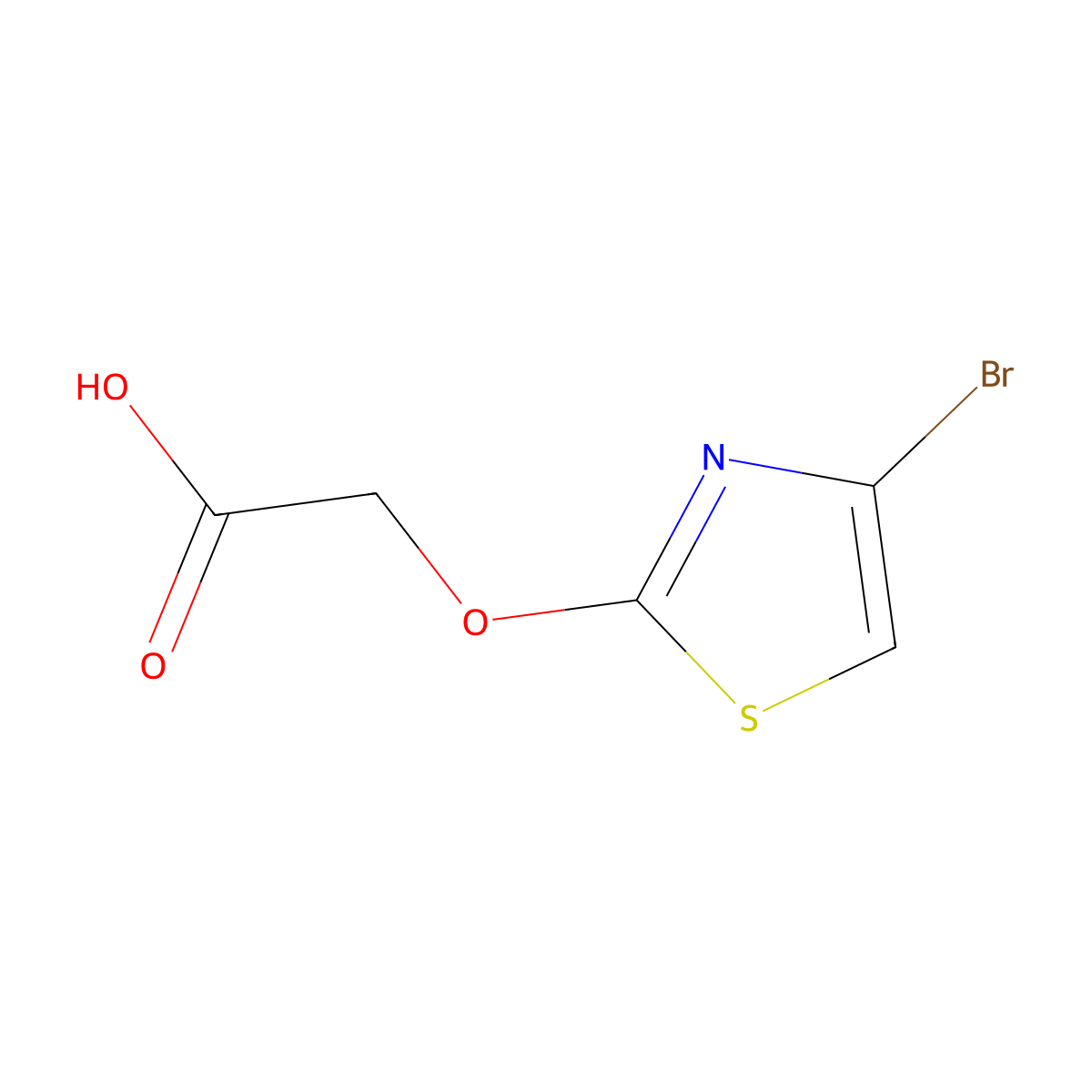 2-[(4-Bromo-1,3-thiazol-2-yl)oxy]acetic acid molecular structure, CAS 1600962-66-0