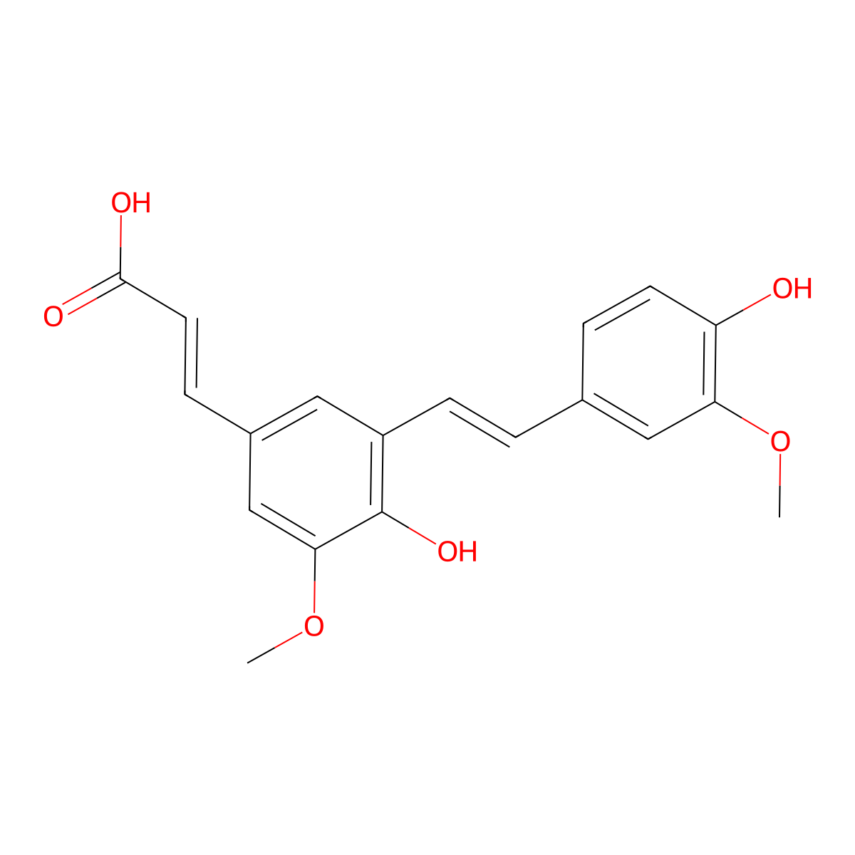 Decarboxylated 8,5'-diferulic acid molecular structure, CAS 160097-32-5