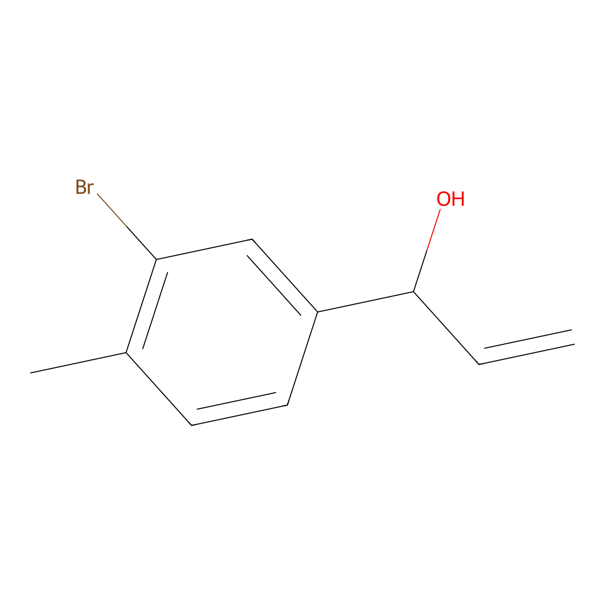 1-(3-Bromo-4-methylphenyl)prop-2-en-1-ol molecular structure, CAS 1600978-93-5
