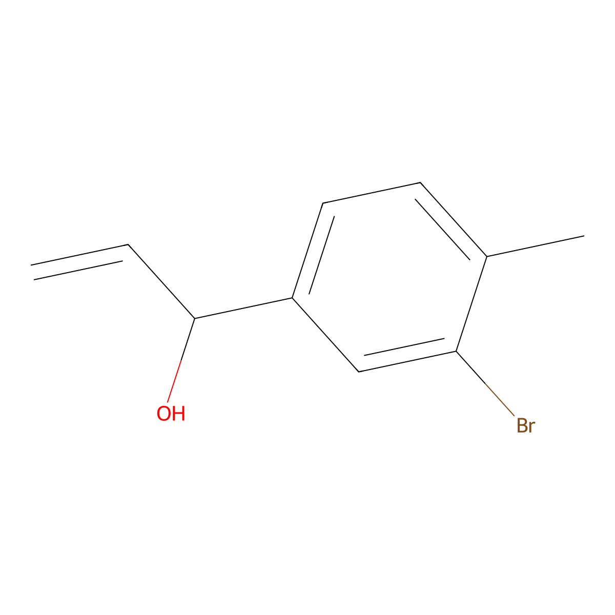 1-(3-Bromo-4-methylphenyl)prop-2-en-1-ol molecular structure, CAS 1600978-93-5