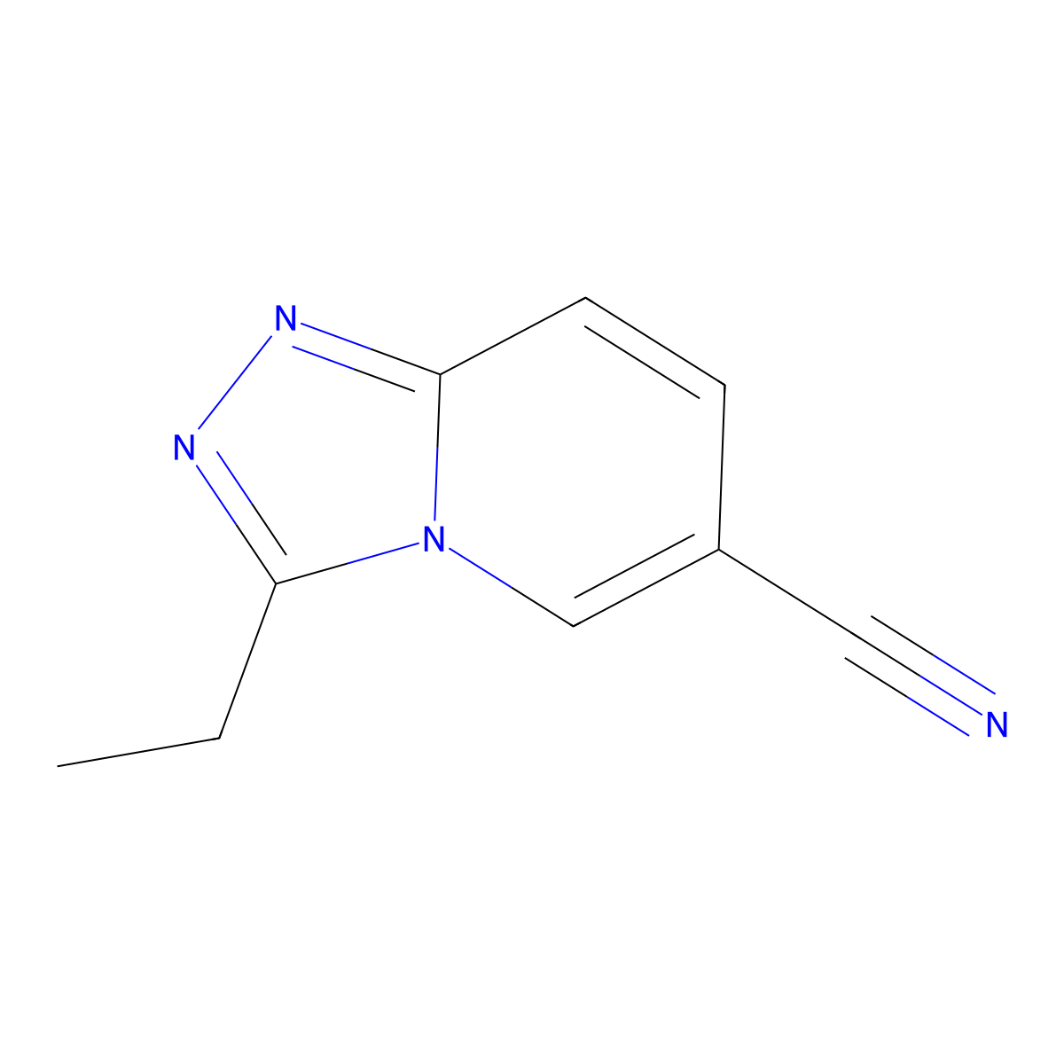 3-Ethyl-[1,2,4]triazolo[4,3-a]pyridine-6-carbonitrile molecular structure, CAS 1600989-45-4