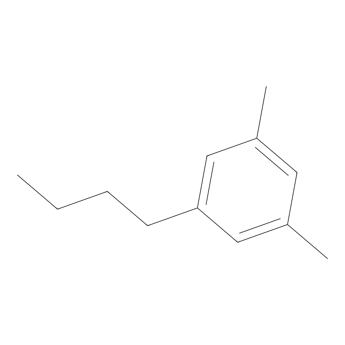 1-Butyl-3,5-dimethylbenzene molecular structure, CAS 1601-74-7