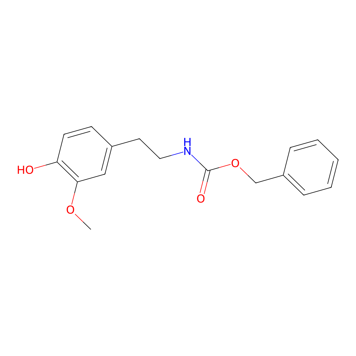 benzyl N-[2-(4-hydroxy-3-methoxyphenyl)ethyl]carbamate molecular structure, CAS 16010-87-0