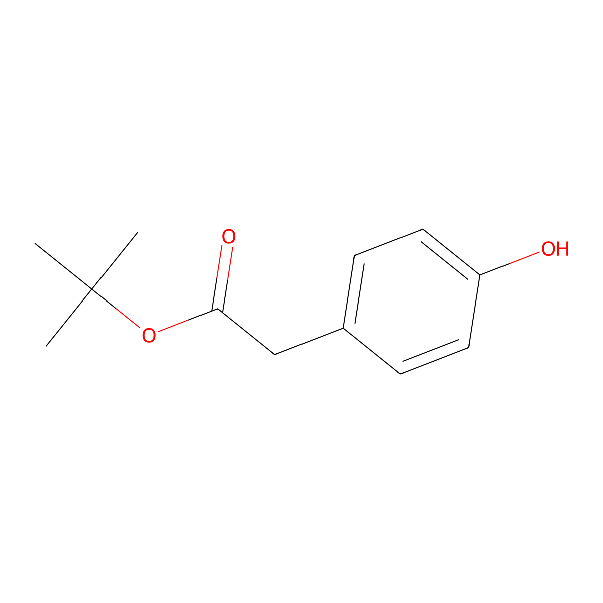 Tert-butyl 2-(4-hydroxyphenyl)acetate molecular structure, CAS 16010-88-1