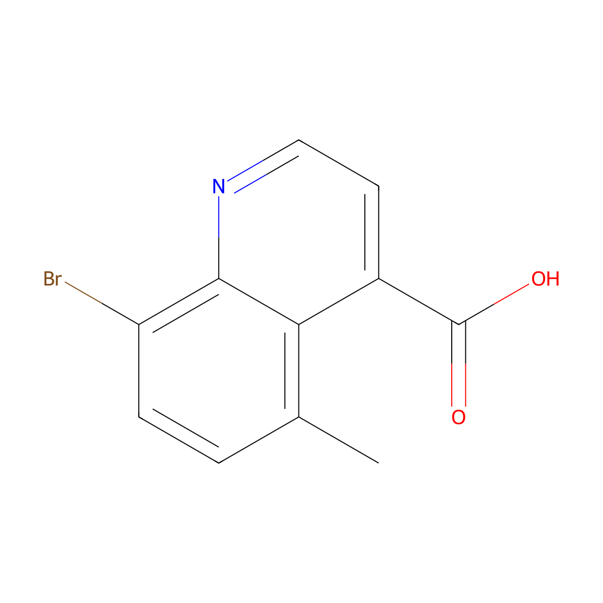 8-Bromo-5-methylquinoline-4-carboxylic acid molecular structure, CAS 1601005-27-9