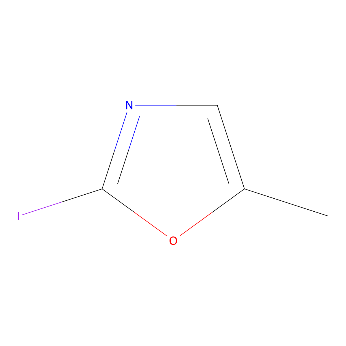 2-Iodo-5-methyl-1,3-oxazole molecular structure, CAS 1601022-89-2