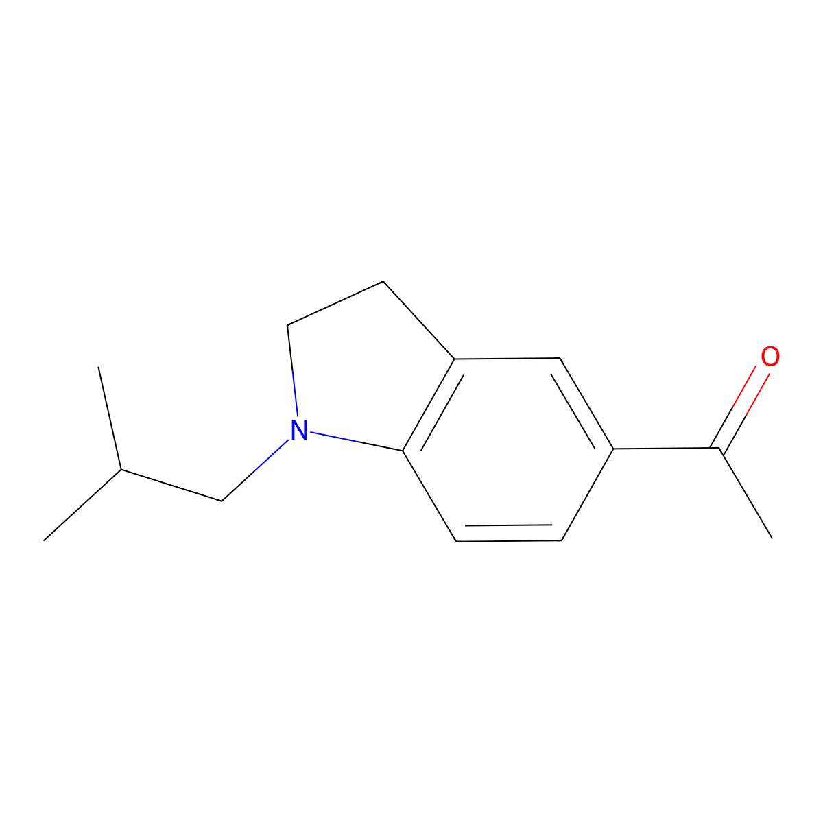 1-(1-Isobutyl-2,3-dihydro-1H-indol-5-yl)-ethanone molecular structure, CAS 1601044-30-7