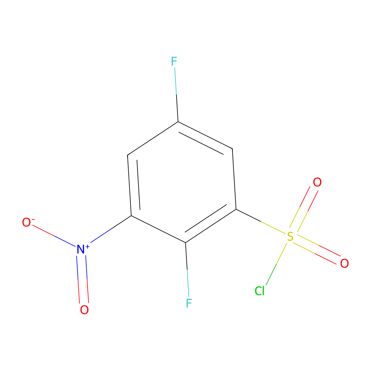 2,5-Difluoro-3-nitrobenzene-1-sulfonyl chloride molecular structure, CAS 1601053-28-4