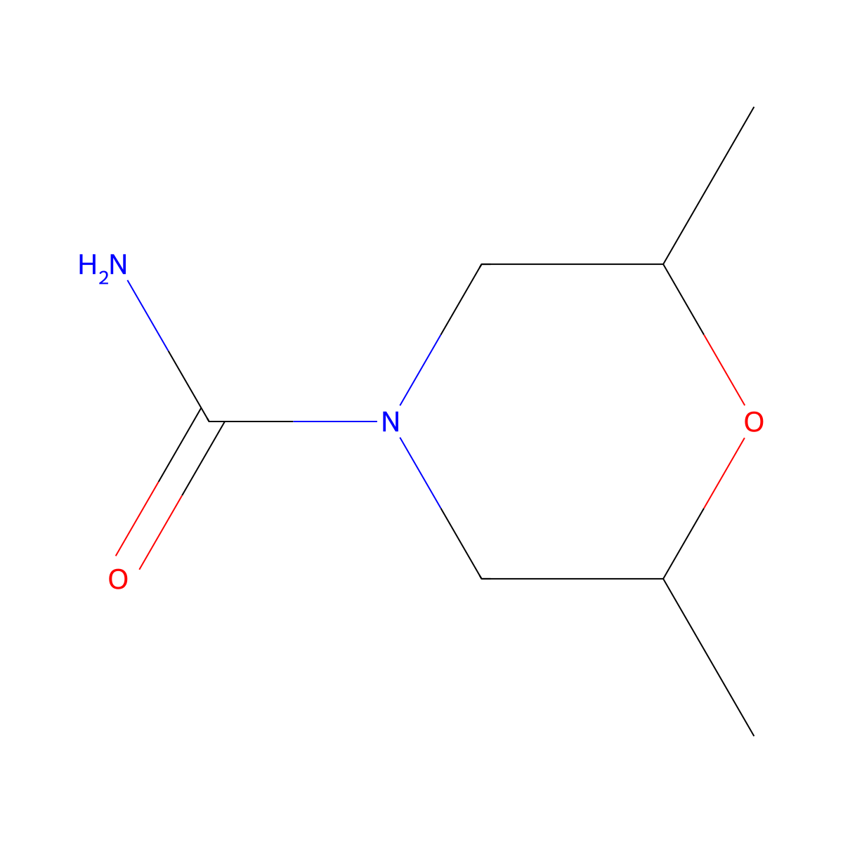(2R,6S)-2,6-dimethylmorpholine-4-carboxamide molecular structure, CAS 1601064-92-9