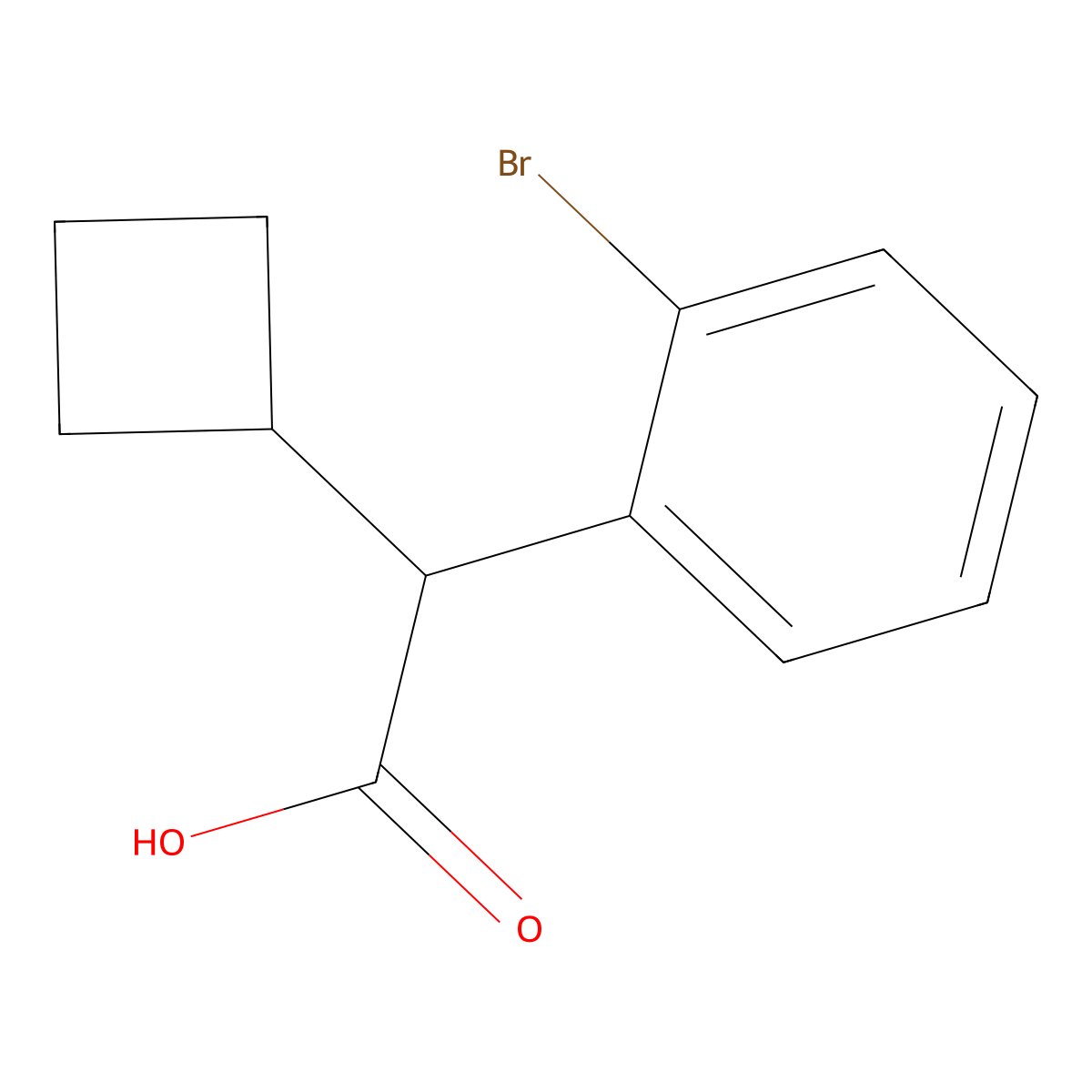 2-(2-Bromophenyl)-2-cyclobutylacetic acid molecular structure, CAS 1601068-48-7