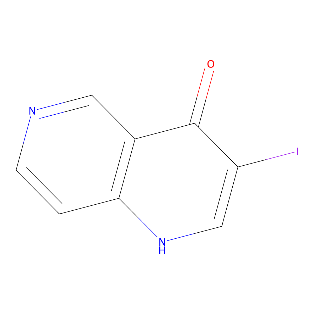 3-Iodo-1,4-dihydro-1,6-naphthyridin-4-one molecular structure, CAS 1601078-87-8