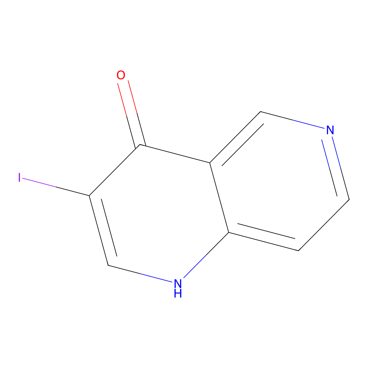 3-Iodo-1,4-dihydro-1,6-naphthyridin-4-one molecular structure, CAS 1601078-87-8