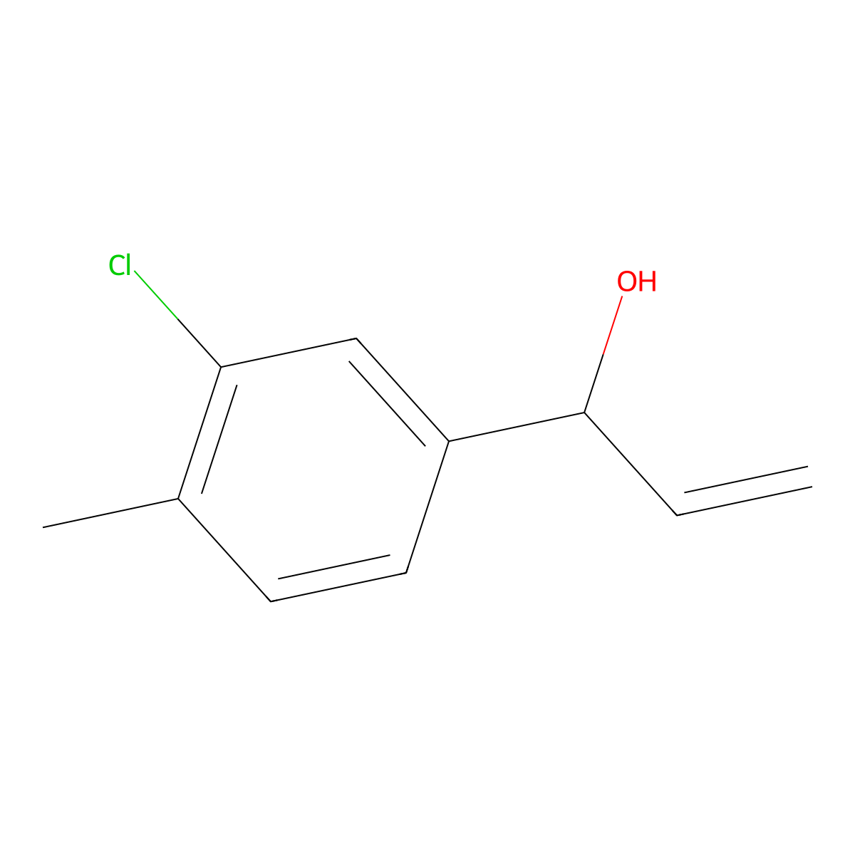 1-(3-Chloro-4-methylphenyl)prop-2-en-1-ol molecular structure, CAS 1601081-48-4
