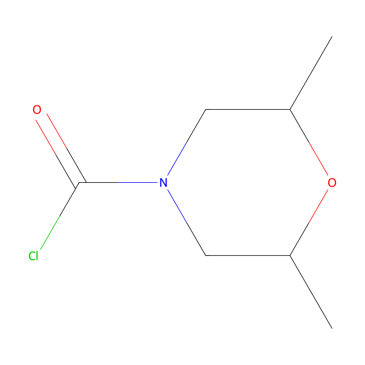 2,6-Dimethylmorpholine-4-carbonyl chloride molecular structure, CAS 1601099-54-0