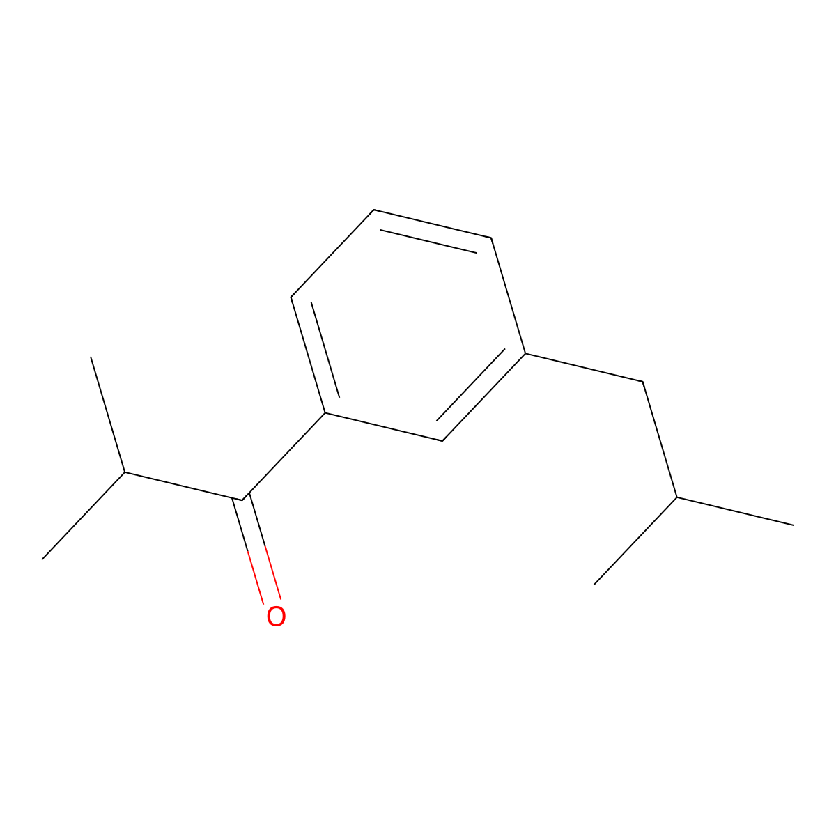 2-Methyl-1-[3-(2-methylpropyl)phenyl]-1-propanone molecular structure, CAS 1601102-59-3