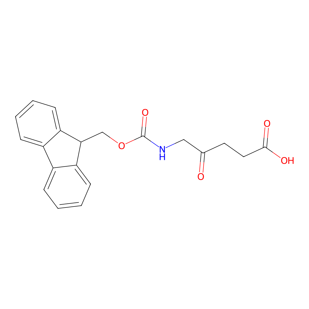 5-((((9H-Fluoren-9-yl)methoxy)carbonyl)amino)-4-oxopentanoic acid molecular structure, CAS 160111-41-1