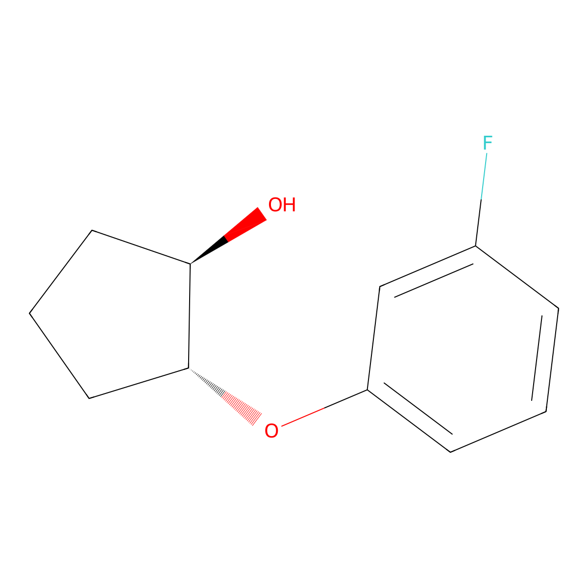 (1R,2R)-2-(3-fluorophenoxy)cyclopentan-1-ol molecular structure, CAS 1601112-81-5