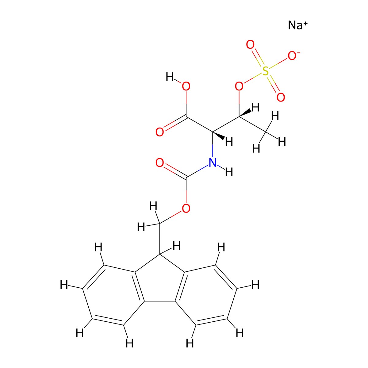 Fmoc-Thr(SO3Na)-OH molecular structure, CAS 160112-18-5