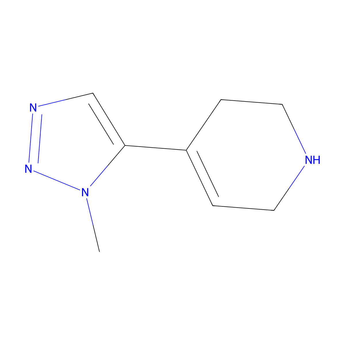 4-(1-methyl-1H-1,2,3-triazol-5-yl)-1,2,3,6-tetrahydropyridine molecular structure, CAS 1601124-96-2
