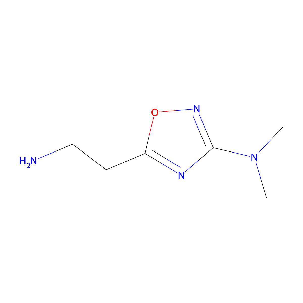 5-(2-aminoethyl)-N,N-dimethyl-1,2,4-oxadiazol-3-amine molecular structure, CAS 1601135-94-7