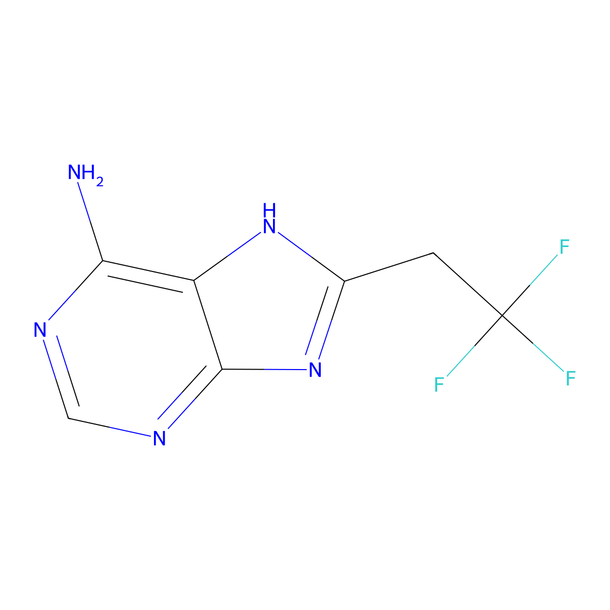 8-(2,2,2-Trifluoroethyl)-9H-purin-6-amine molecular structure, CAS 1601138-09-3