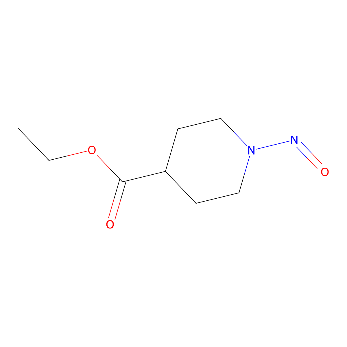Ethyl 1-nitrosopiperidine-4-carboxylate molecular structure, CAS 160114-74-9