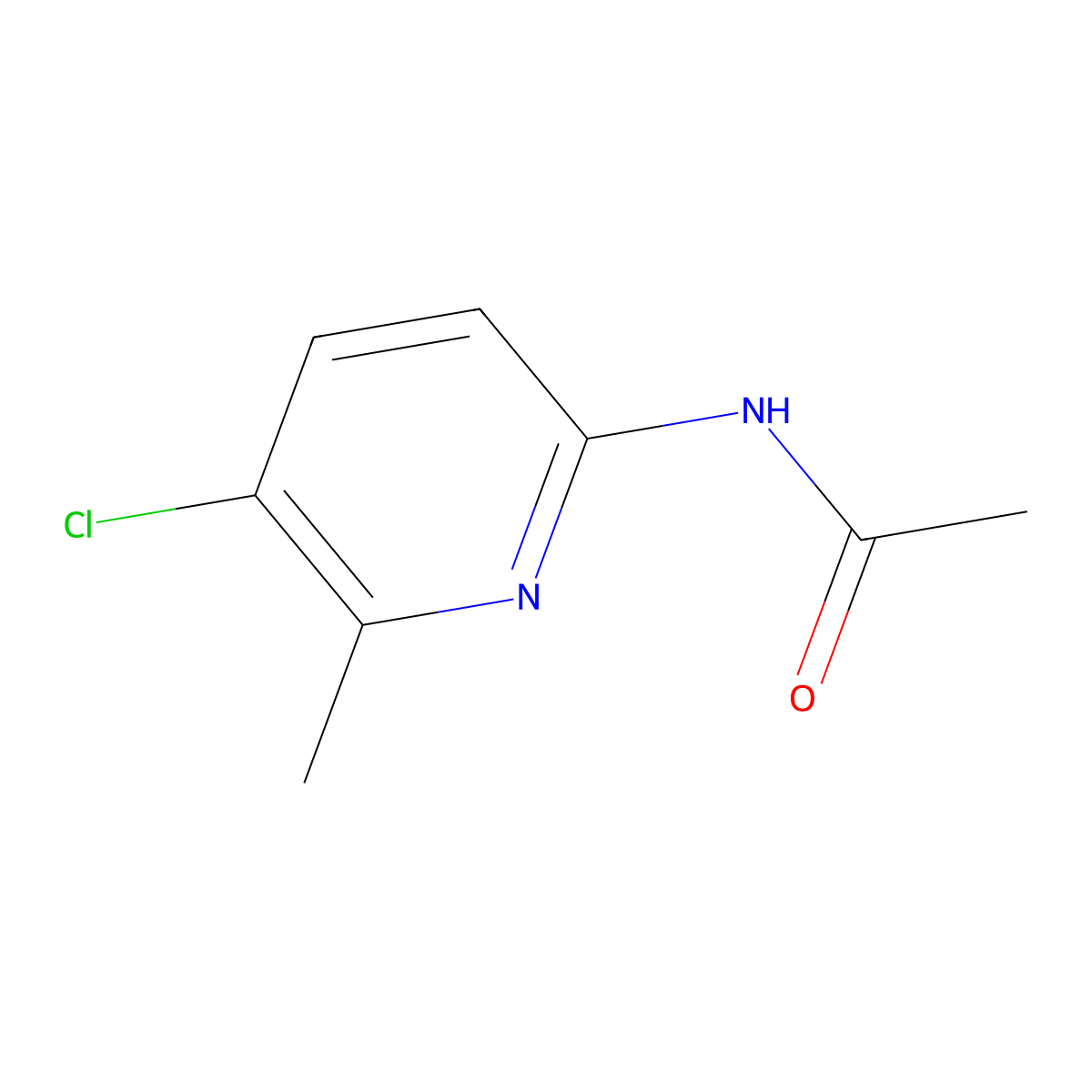 N-(5-Chloro-6-methylpyridin-2-yl)acetamide molecular structure, CAS 160115-16-2