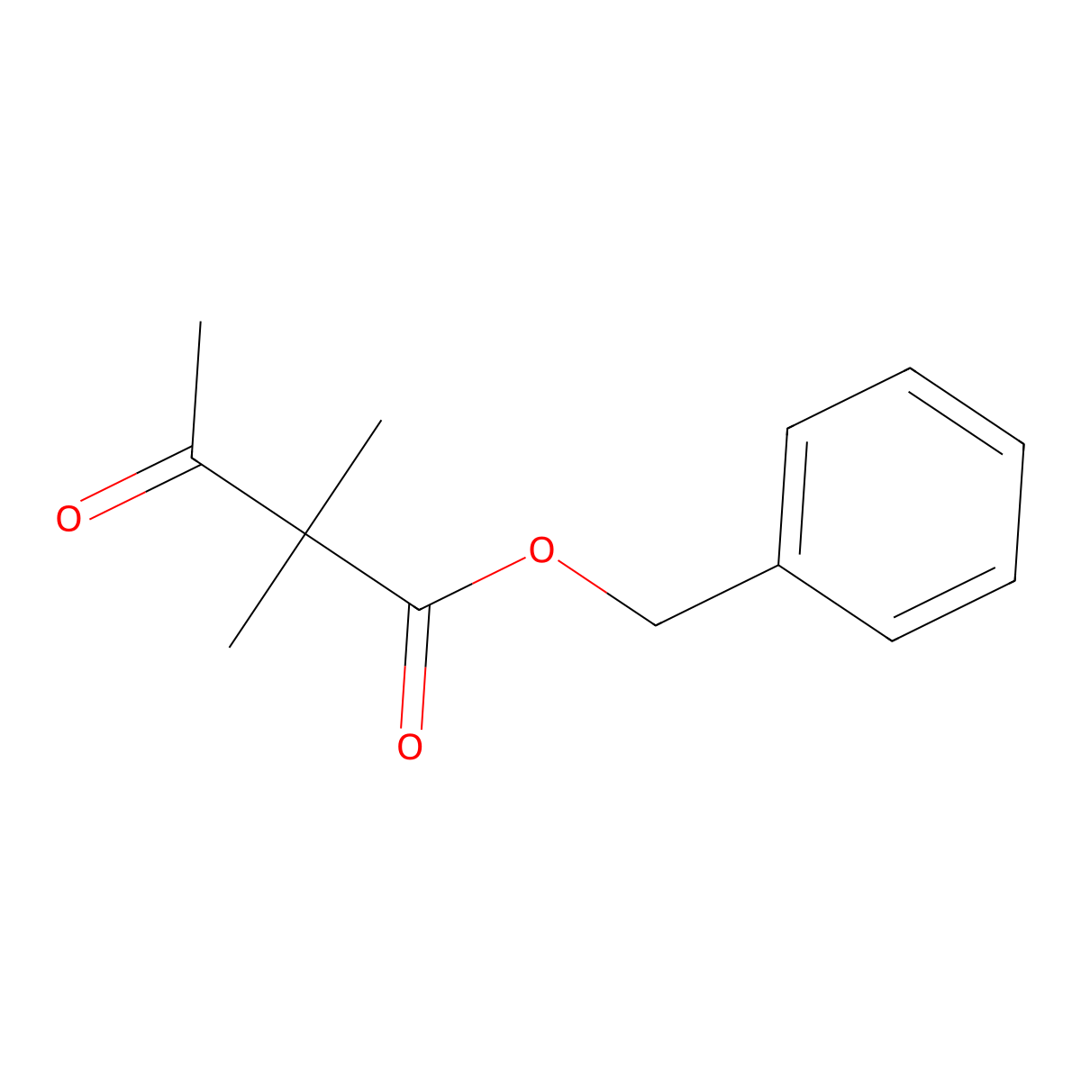 Benzyl 2,2-dimethyl-3-oxobutanoate molecular structure, CAS 160115-34-4