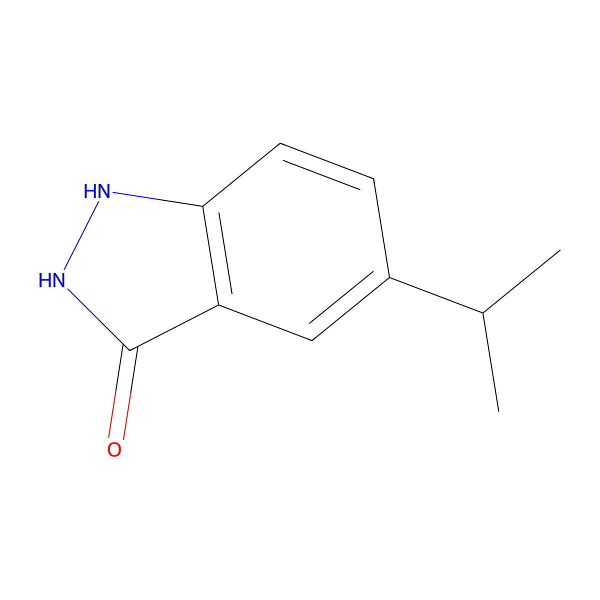 5-(propan-2-yl)-2,3-dihydro-1H-indazol-3-one molecular structure, CAS 1601153-51-8