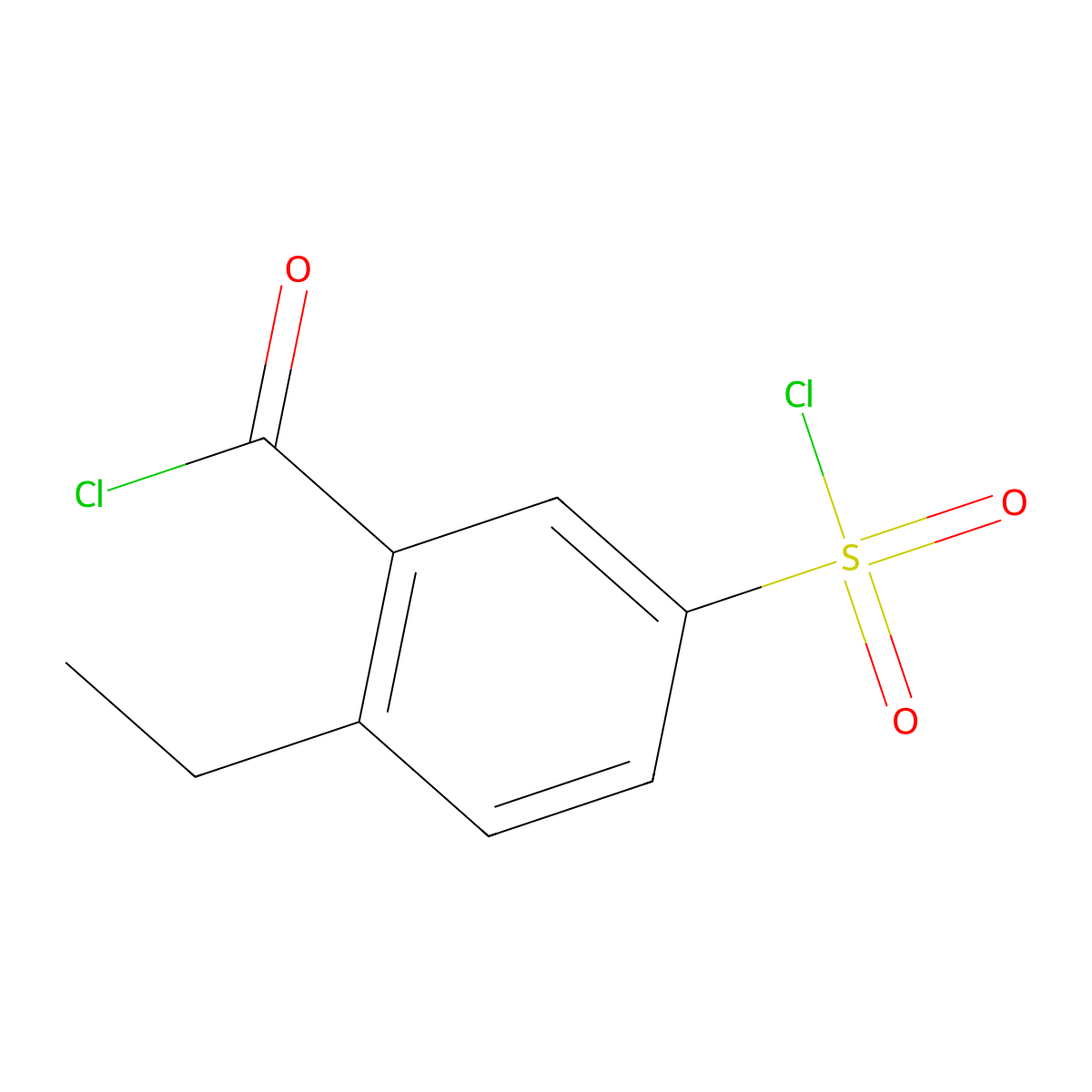 5-(Chlorosulfonyl)-2-ethylbenzoyl chloride molecular structure, CAS 1601156-04-0