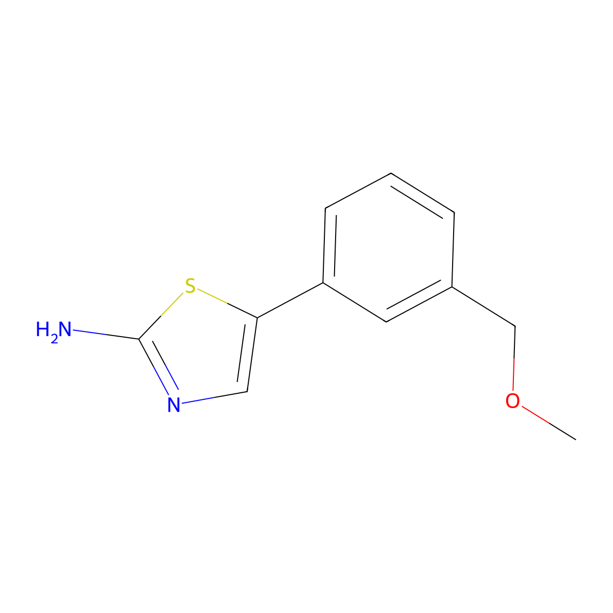 5-(3-(Methoxymethyl)phenyl)thiazol-2-amine molecular structure, CAS 1601157-14-5