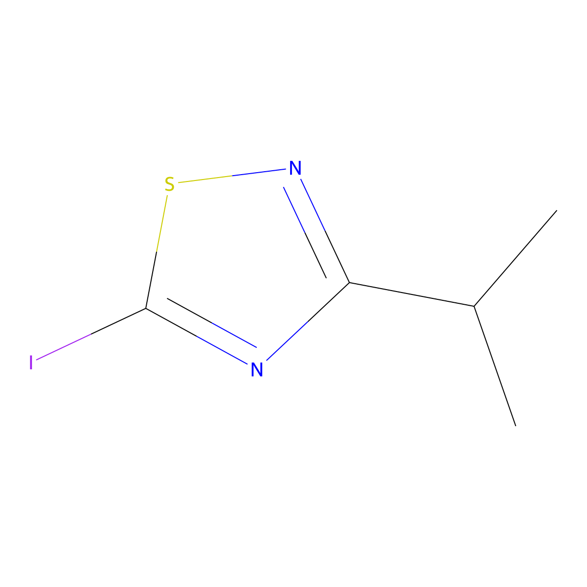 5-Iodo-3-isopropyl-1,2,4-thiadiazole molecular structure, CAS 1601177-12-1